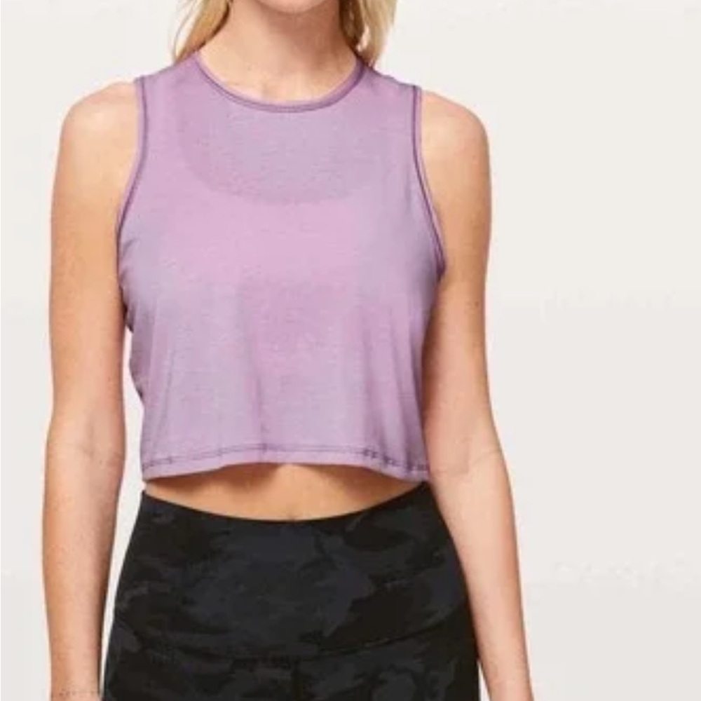 Lululemon Cinch Me Up Lavender Tank Top